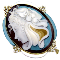 シェルカメオブローチ画像